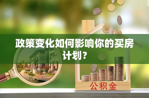 西峰政策变化如何影响你的买房计划？